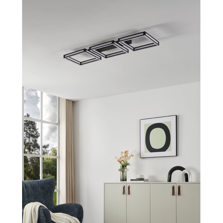 Eglo - Iluminação de teto LED 3xLED/11,2W/230V preta