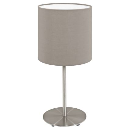 Eglo - Abajur de substituição para candeeiro de mesa PASTERI cinza diâmetro 14,7 cm