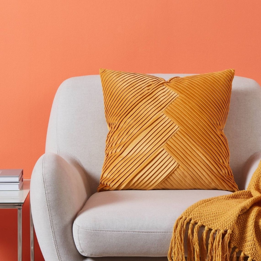 Eglo - Almofada decorativa 45x45 cm amarelo