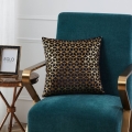 Eglo - Almofada decorativa 45x45 cm preto/dourado