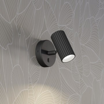 Eglo - Aplique de parede direcional 1xGU10/5W/230V preto