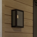 Eglo - Aplique de parede exterior 1xE27/60W/230V IP44 preto/fumado