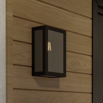 Eglo - Aplique de parede exterior 1xE27/60W/230V IP44 preto/fumado