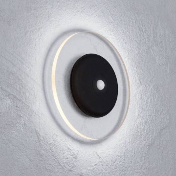 Eglo - Aplique de parede LED RGBW recarregável e regulável com sensor de movimento e crepuscular LED/5V 2000 mAh preto + controlo remoto