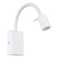 Eglo - Aplique de parede spot LED com carregador USB LED/3,5W/230V branco