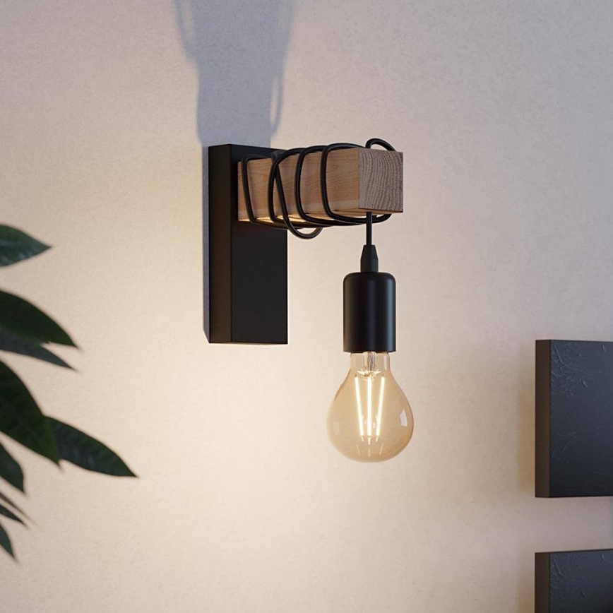 Eglo - Aplique de parede TOWNSHEND 1xE27/10W/230V