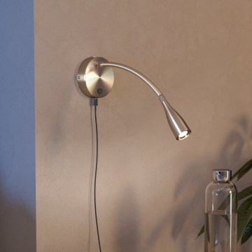 Eglo - Arandela LED flexível com USB, 3,8 W, 230 V, cromo fosco