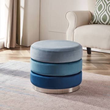 Eglo - Banco 42,5x50 cm azul/cromado