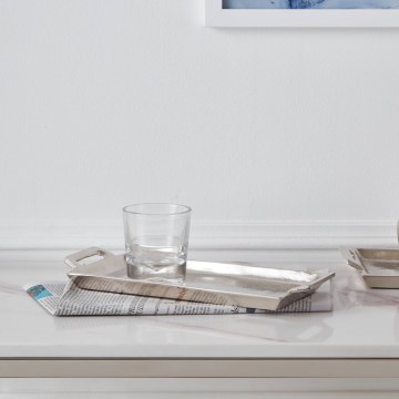 Eglo - Bandeja decorativa 12,5x28,5 cm cromado