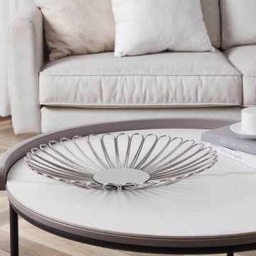 Eglo - Bandeja decorativa diâmetro 40,5 cm cromado brilhante