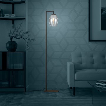 Eglo - Candeeiro de chão 1xE27/40W/230V fumado