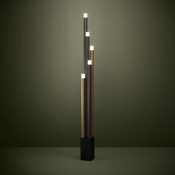 Eglo - Candeeiro de chão LED com regulação 5xLED/3,7W/230V 3000K antracite/dourado