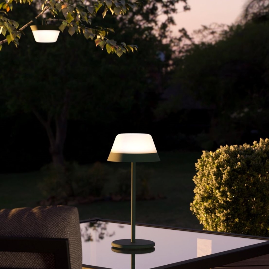 Eglo - Candeeiro de exterior LED RGBW tátil regulável 2em1 LED/1,5W/5V 2600 mAh IP54 verde