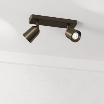 Eglo - Candeeiro de focos 2xGU10/10W/230V bronze