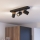 Eglo - Candeeiro de focos para casa de banho 3xGU10/3W/230V IP44 preto/bege