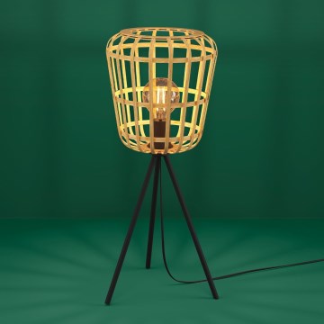 Eglo - Candeeiro de mesa 1xE27/40W/230V bambu