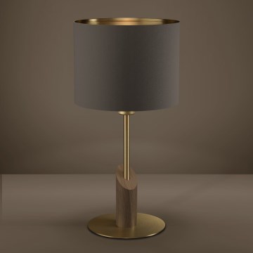 Eglo - Candeeiro de mesa 1xE27/40W/230V castanho/dourado