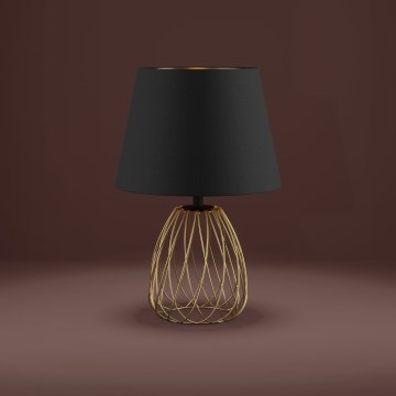 Eglo - Candeeiro de mesa 1xE27/40W/230V preto/dourado