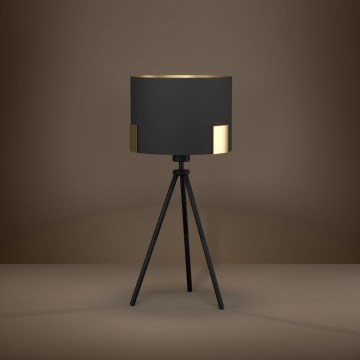 Eglo - Candeeiro de mesa 1xE27/40W/230V preto/dourado