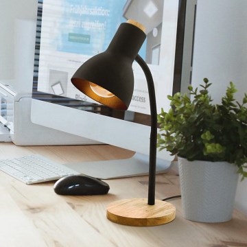 Eglo - Candeeiro de mesa 1xE27/40W/230V preto