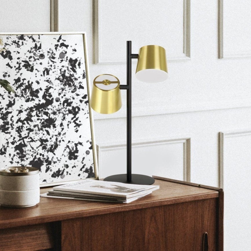 Eglo - Candeeiro de mesa LED 2xGU10/4,6W/230V 3000K dourado