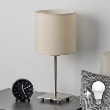 Eglo - Candeeiro de mesa LED TUNJA 1xE27/60W/230V creme