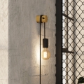 Eglo - Candeeiro de parede 1xE27/13W/230V preto/bege