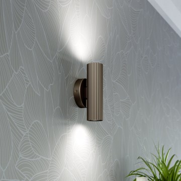 Eglo - Candeeiro de parede 2xGU10/5W/230V castanho