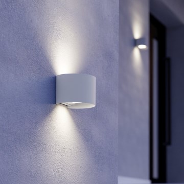Eglo - Candeeiro de parede LED para exterior 2xLED/2,8W/230V IP54 branco