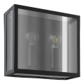 Eglo - Candeeiro de parede para exterior 2xE27/40W/230V IP44 preto