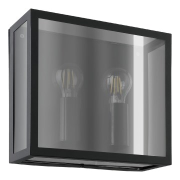 Eglo - Candeeiro de parede para exterior 2xE27/40W/230V IP44 preto