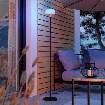 Eglo - Candeeiro de pé exterior recarregável LED RGBW regulável LED/2,2W/3,7V 3000K 2200 mAh IP54