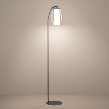 Eglo - Candeeiro de pé LED dimável LED/7W/230V + LED/1,6W 2200-6500K preto cromado