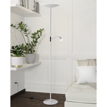 Eglo - Candeeiro de pé LED dimerizável LED/26,5W/230V + LED/4W branco