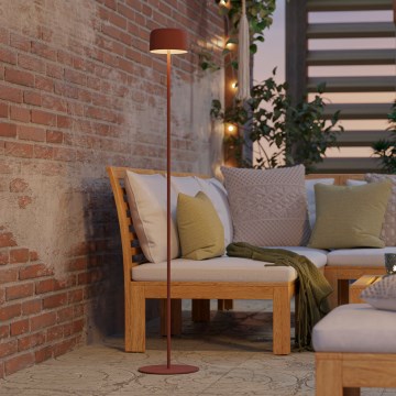 Eglo - Candeeiro de pé solar recarregável tátil LED/2,8W/3,7V 1800 mAh IP44 laranja