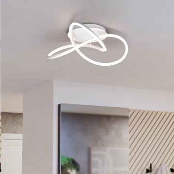 Eglo - Candeeiro de tecto LED dimerizável LED/40W/230V 2200-6500K Ø 83 cm branco + comando remoto