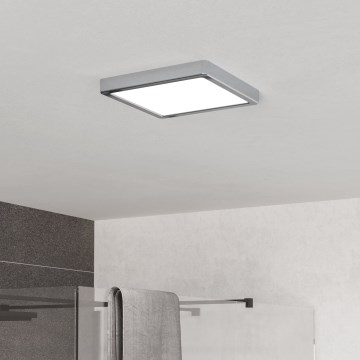 Eglo - Candeeiro de tecto LED para casa de banho LED/10,5W/230V 2700/4000/6500K 22x22 cm IP44 cromado brilhante