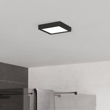 Eglo - Candeeiro de tecto LED para casa de banho LED/7W/230V 2700/4000/6500K 15x15 cm IP44 preto