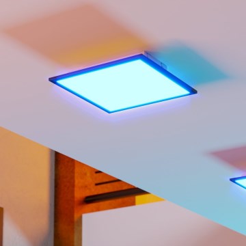 Eglo - Candeeiro de tecto LED RGBW dimerizável LED/14W/230V 2700-6500K 30x30 cm preto