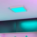 Eglo - Candeeiro de tecto LED RGBW regulável para casa de banho LED/10,5W/230V 2700-6500K 22x22 cm IP44 branco
