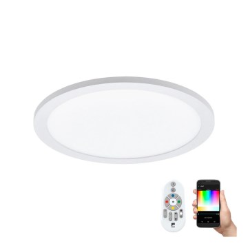 Eglo - Candeeiro de tecto LED RGBW regulável SARSINA-C LED/16W/230V + comando remoto