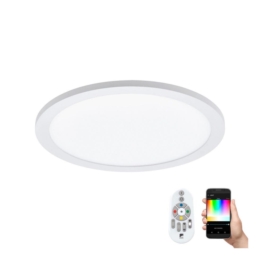 Eglo - Candeeiro de tecto LED RGBW regulável SARSINA-C LED/16W/230V + comando remoto