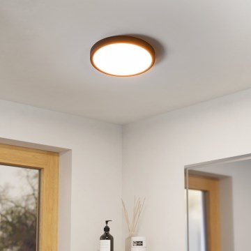 Eglo - Candeeiro de tecto para casa de banho LED/14,2W/230V 2700/4000/6500K diâmetro 27,8 cm IP44 preto