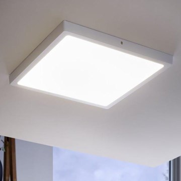 Eglo - Candeeiro de teto LED/25W/230V, branco, quadrado, 4000K, 40x40 cm