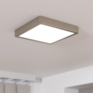 Eglo - Candeeiro de teto LED dimável 17W/230V cromo fosco 21x21 cm
