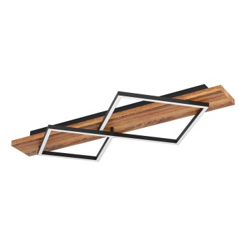 Eglo - Candeeiro de teto LED LED/13W/230V + LED/15W preto/castanho