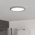 Eglo - Candeeiro de teto LED para casa de banho, 14,2W/230V, 2700/4000/6500K, Ø 27,8 cm, IP44, cromado brilhante