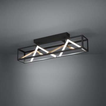 Eglo - Candeeiro integrado LED com regulação LED/45W/230V 2700-6500K preto/dourado + comando