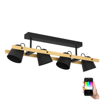 Eglo - Candeeiro integrado LED RGBW com regulação 4xLED/3,7W/230V 2700-6500K