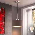Eglo - Candeeiro pendente LED em cabo TUNJA 1xE27/60W/230V diâmetro 20 cm castanho/preto